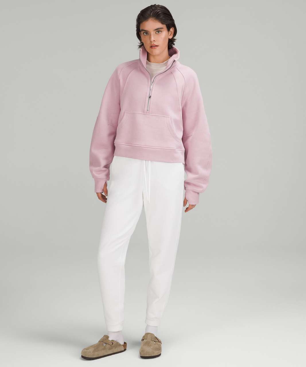 Lululemon Scuba Oversized Half-Zip Hoodie - Pink Peony - lulu fanatics