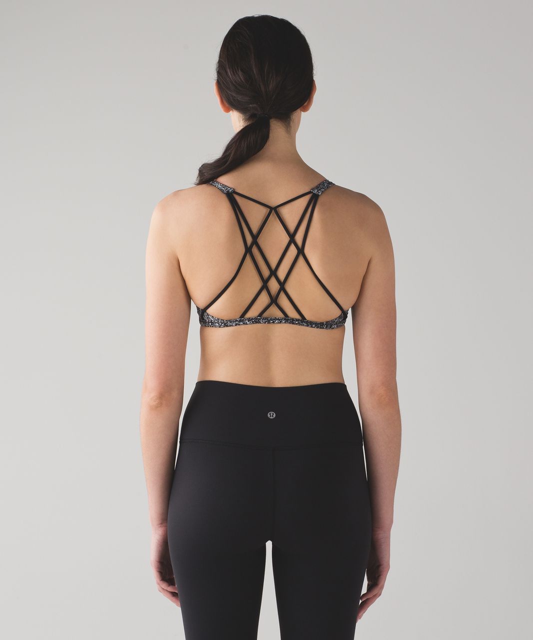 Lululemon Free To Be Zen Bra - Power Luxtreme Suited Jacquard Black White