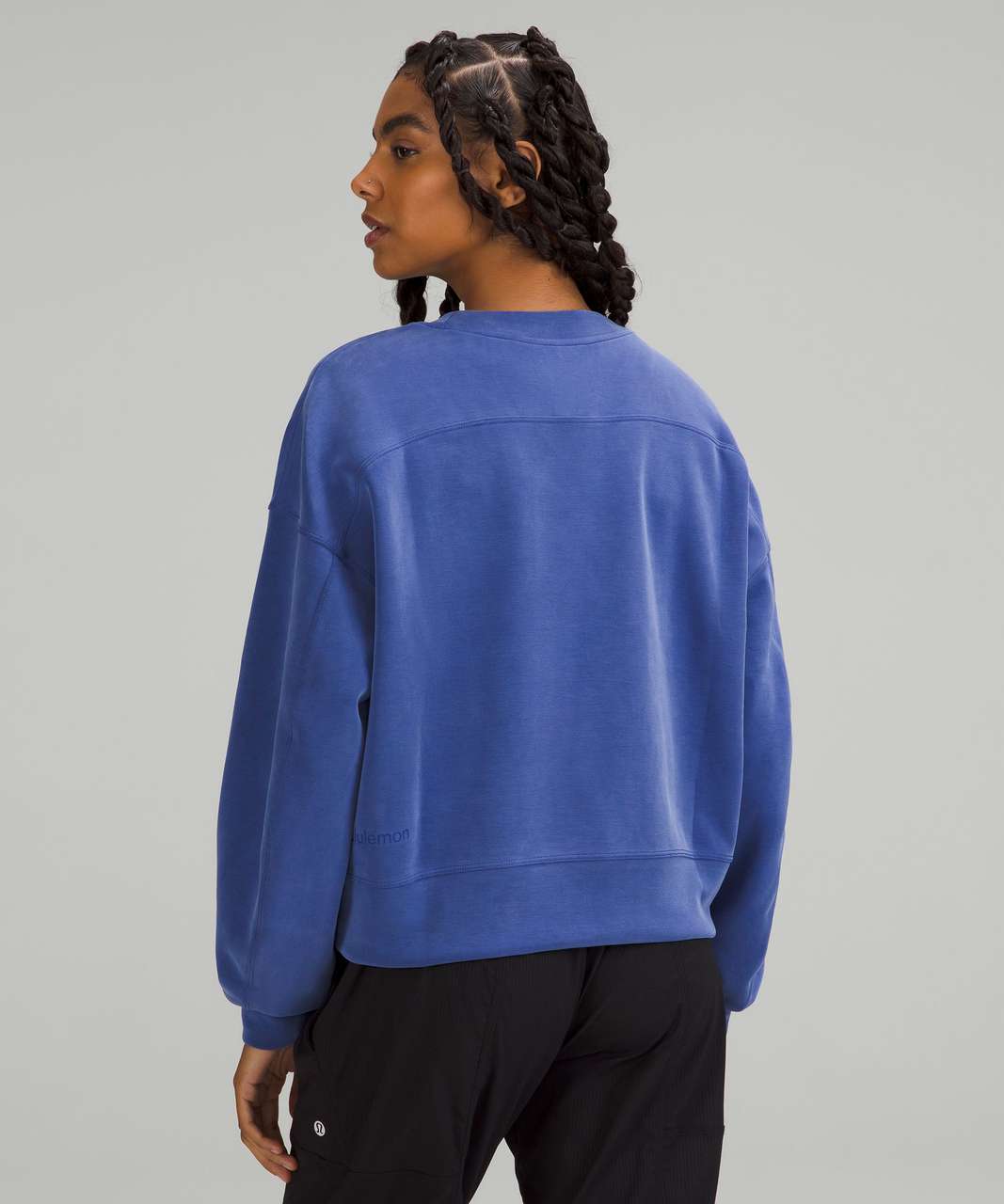 lululemon athletica, Tops, Nwt Lululemon Softstreme Perfectly Oversized  Cropped Crew In Pitch Blue