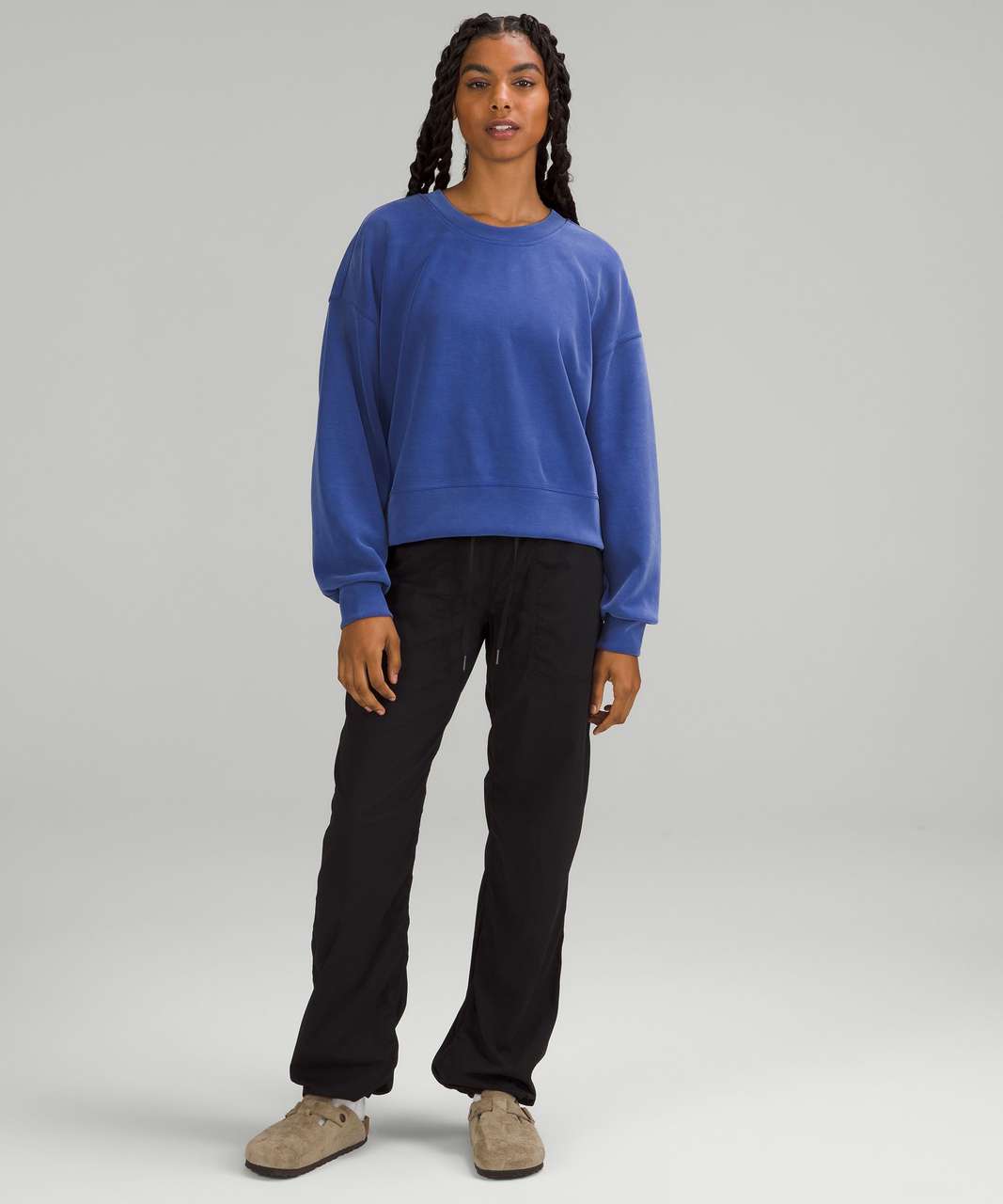 Lululemon Perfectly Oversized Cropped Crew *Softstreme - Psychic - lulu  fanatics