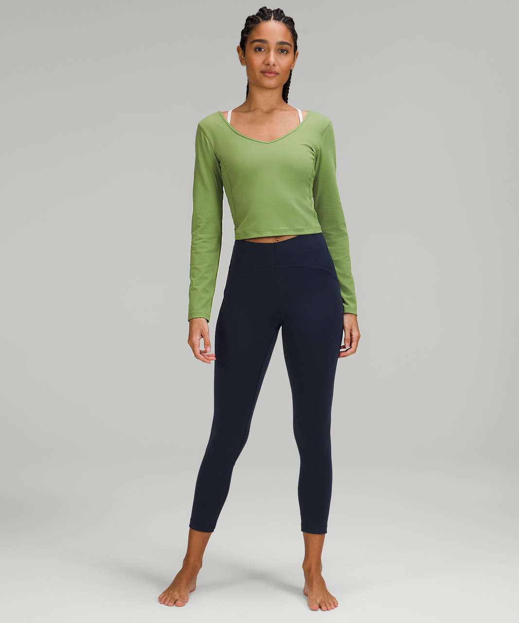 LULULEMON UK 6-8 (US 4) Align Long Sleeve Shirt £78 Green Foliage Yoga Bare  £45.00 - PicClick UK