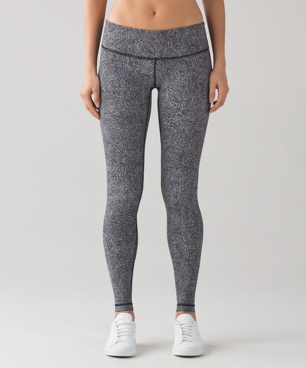 Lululemon Wunder Under Pant III - Line Up White Black - lulu fanatics