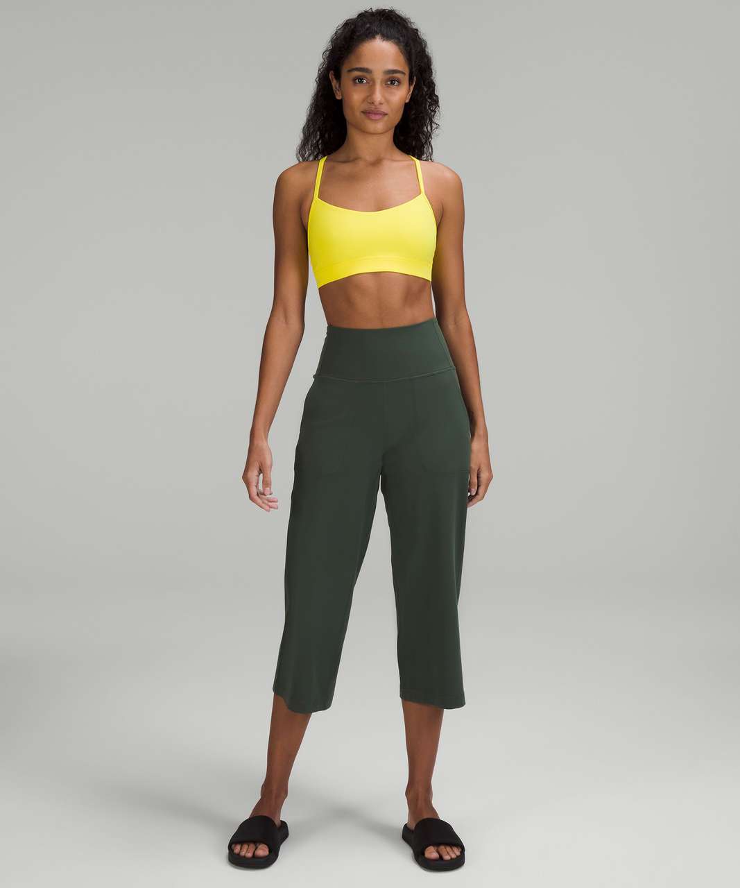 An athleisure day 😂 I LOVE THE LONG LINE FLOW Y BRAS! We need more colors.  The pants are the SHR aligns in formation camo : r/lululemon