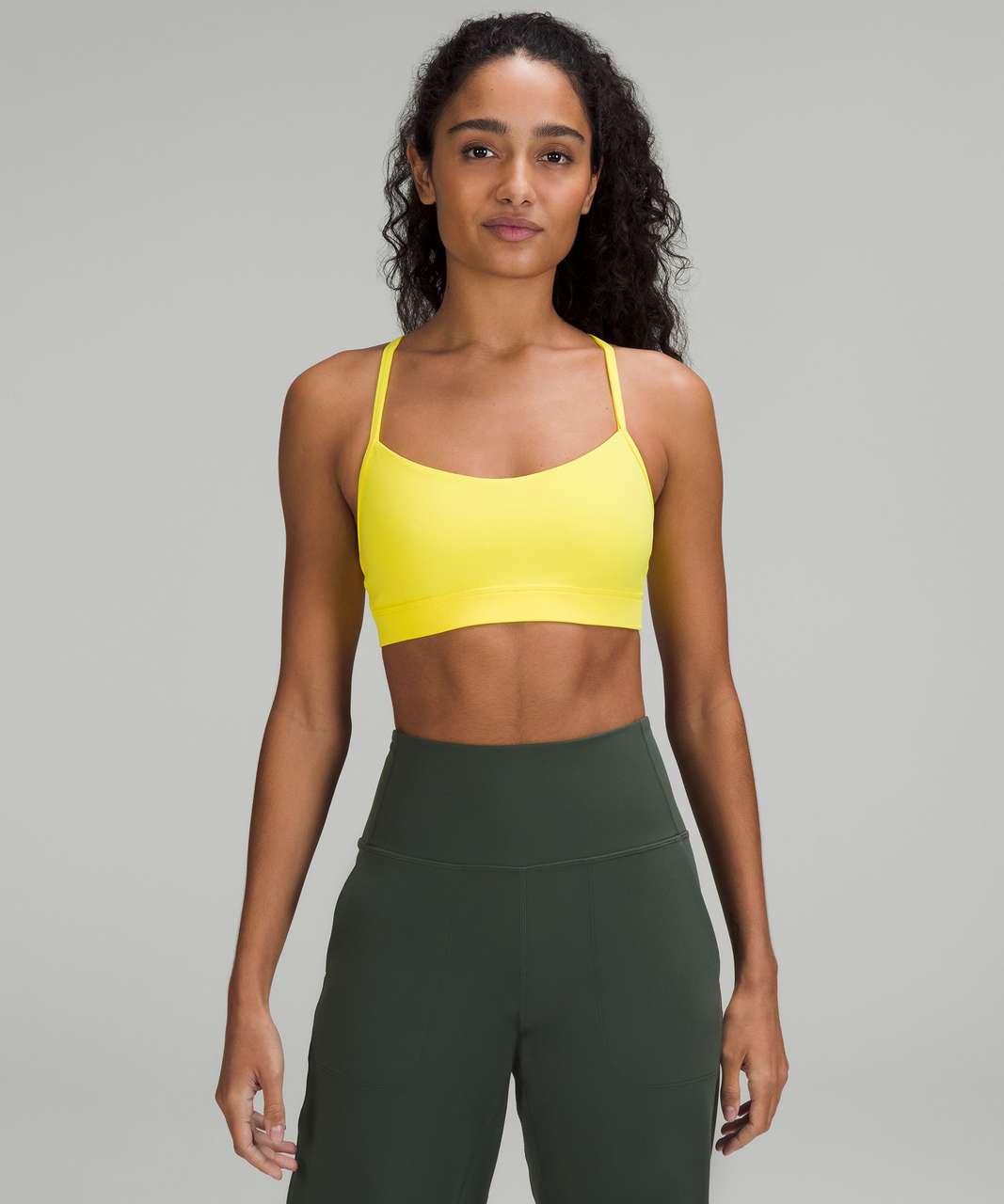 Lululemon Flow Y Bra Nulu Long Line Yellow - $35 (39% Off Retail) - From  Gwen