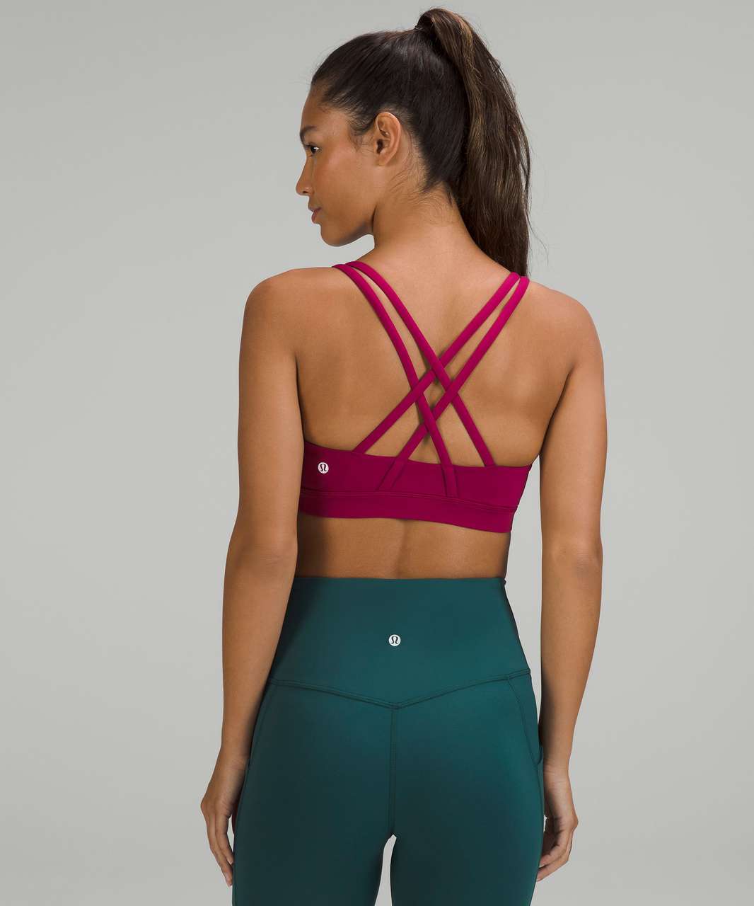 Lululemon Energy Bra *Medium Support, B–D Cups - Pomegranate - lulu fanatics