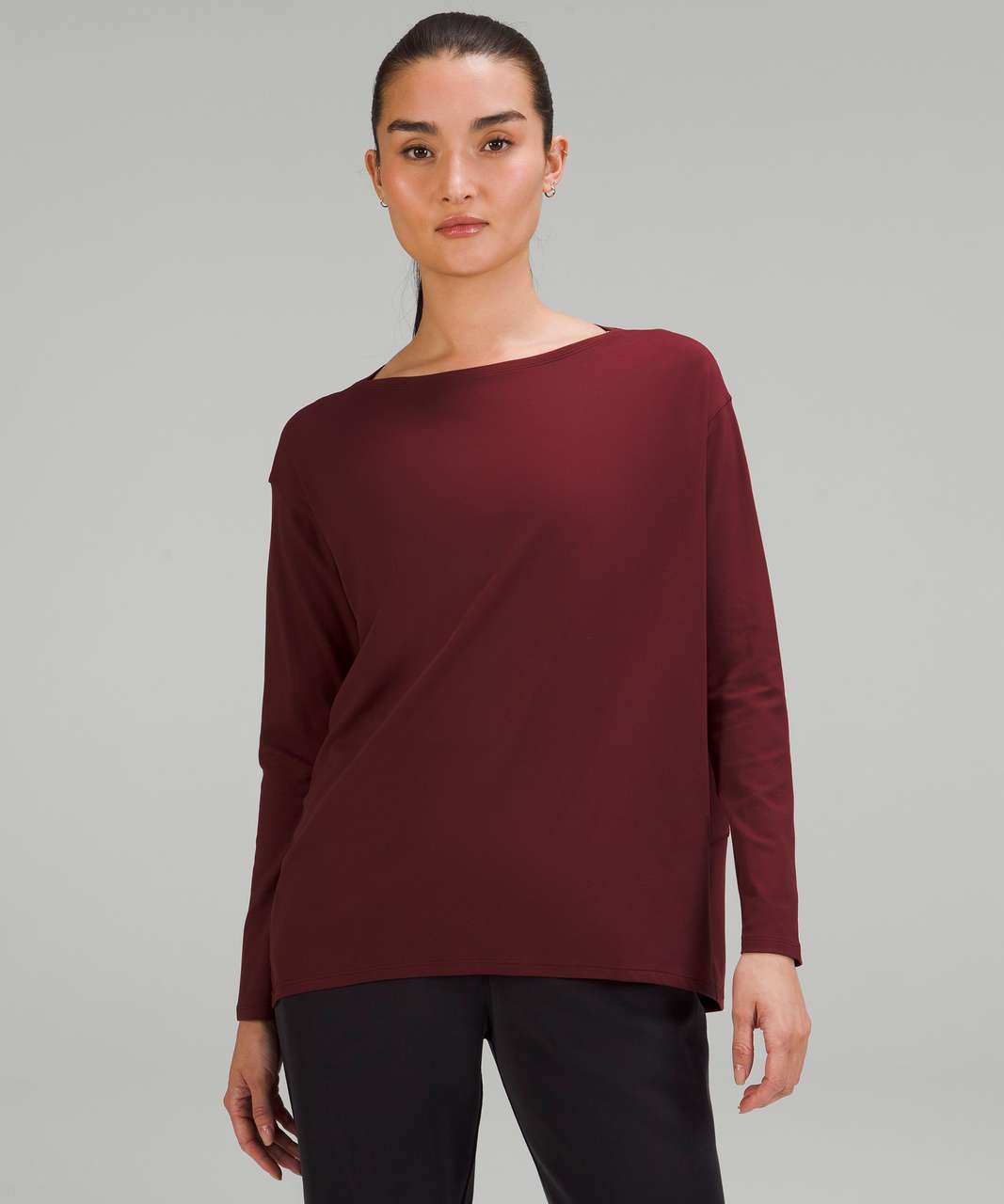 Lululemon Swiftly Breathe Long Sleeve - Red Merlot / Red Merlot