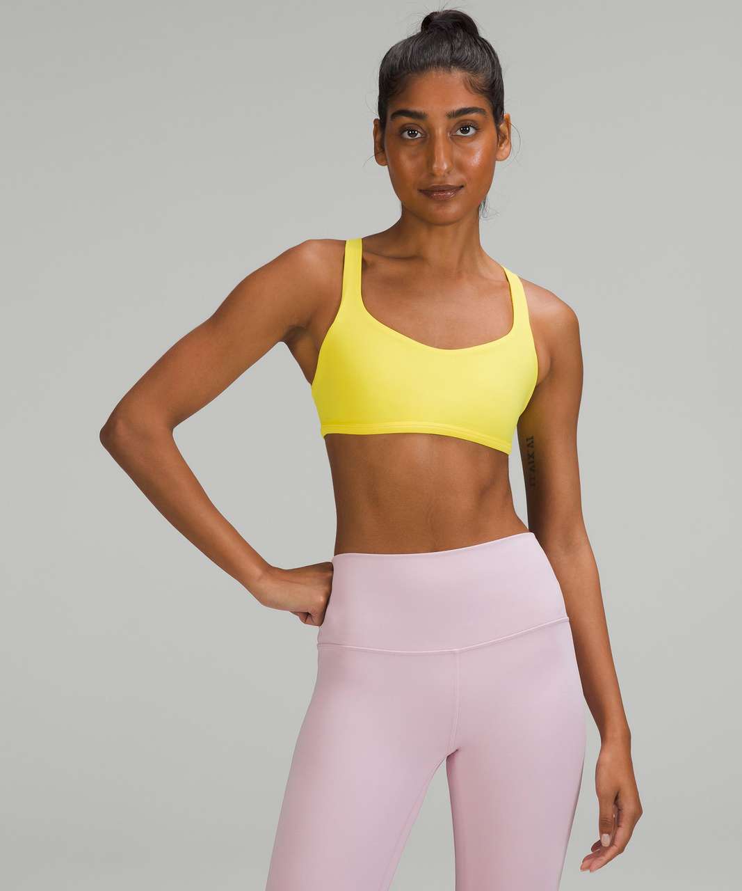 LULULEMON FREE TO BE BRA YELLOW GYM