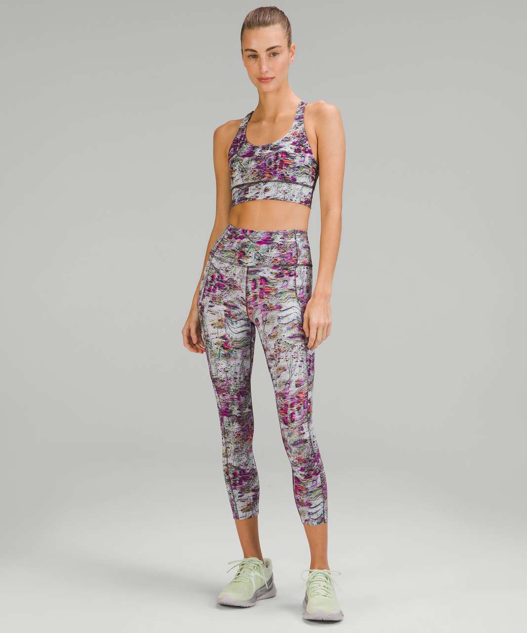 Lululemon Fast and Free High-Rise Crop 23" - Firework Floral Multi