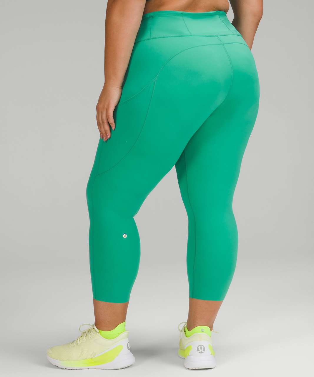 Lululemon Fast & Free Crop Leggings, Neon Lime