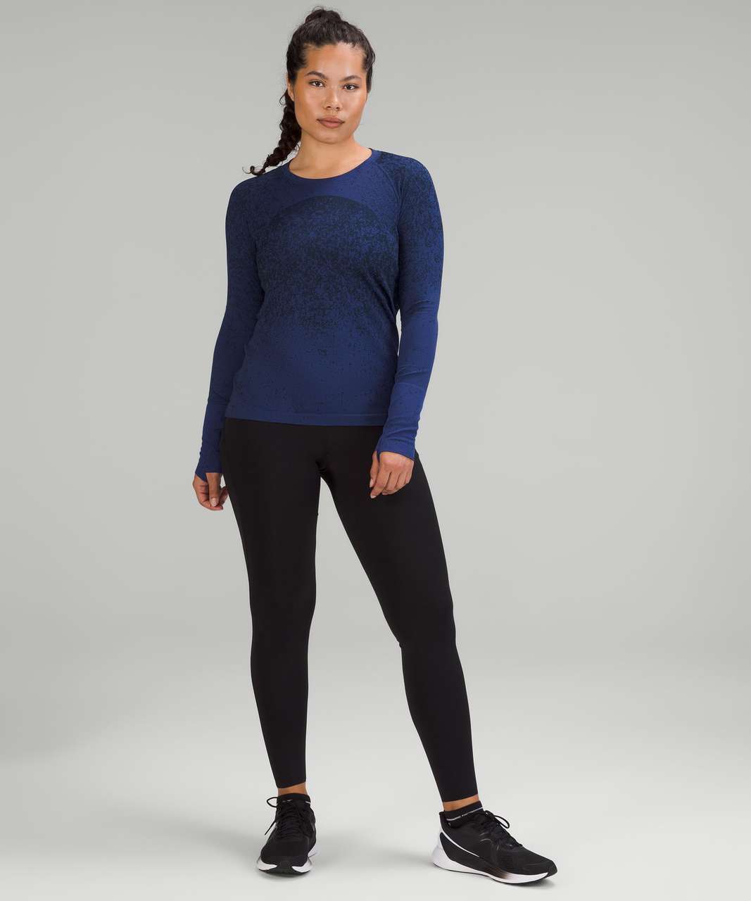 Lululemon Swiftly Tech Long Sleeve Shirt 2.0 - Gradient Block Psychic /  True Navy - lulu fanatics