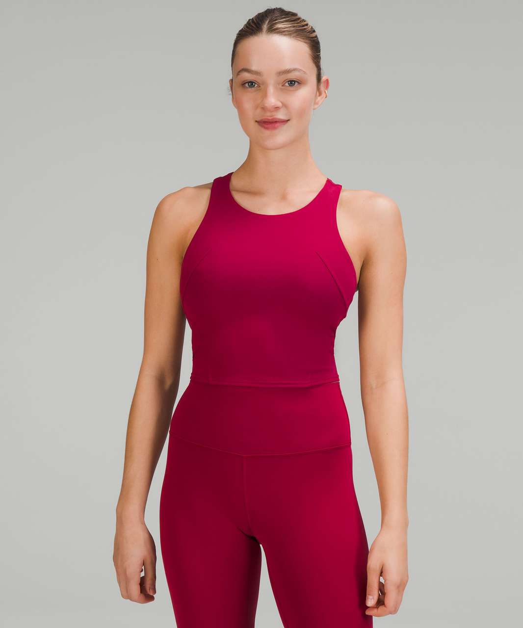 Lululemon Mesh-Back Training Cropped Tank Top - Poolside - lulu fanatics