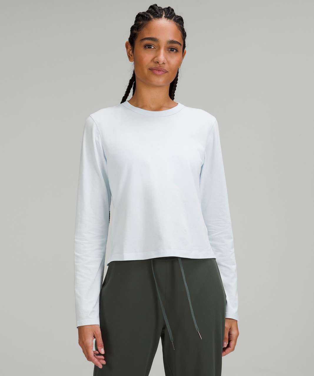 Lululemon Classic-Fit Cotton-Blend Long Sleeve Shirt - Powder Blue