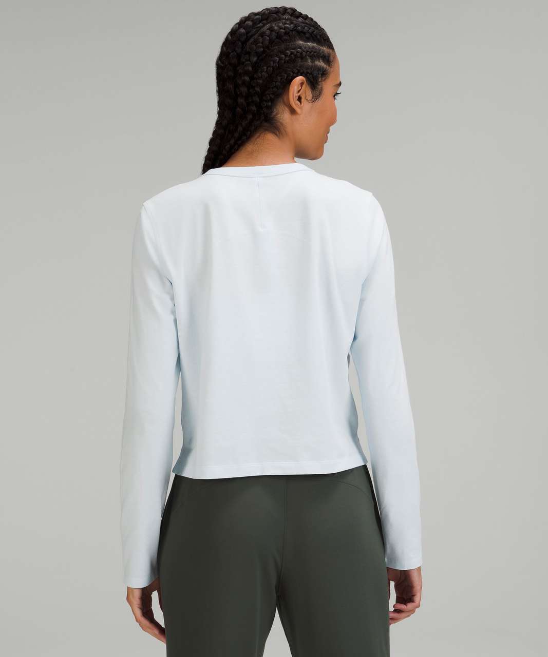 Lululemon Classic-Fit Cotton-Blend Long Sleeve Shirt - Powder Blue - lulu  fanatics