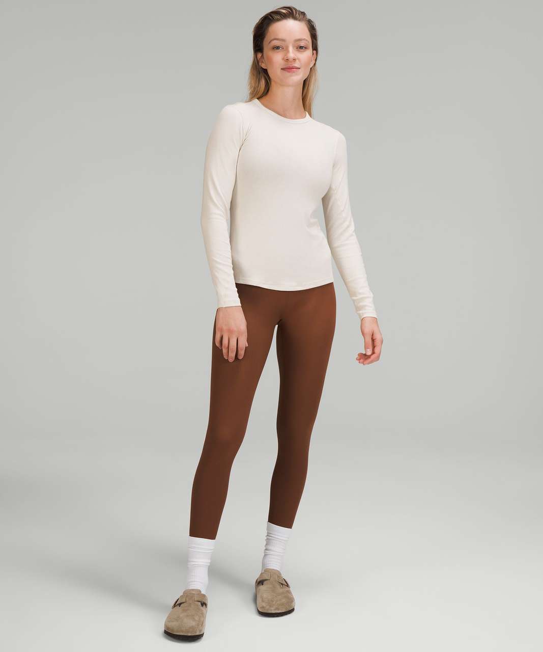 Lululemon Hold Tight Long Sleeve Shirt - White Opal - lulu fanatics