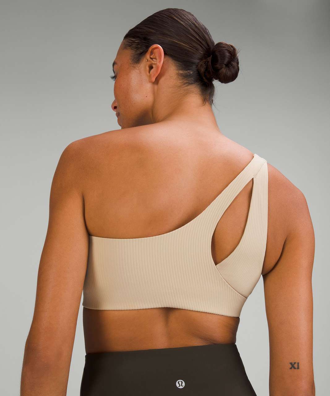 Lululemon Ribbed Nulu Asymmetrical Yoga Bra *Light Support, A/B Cup - Trench