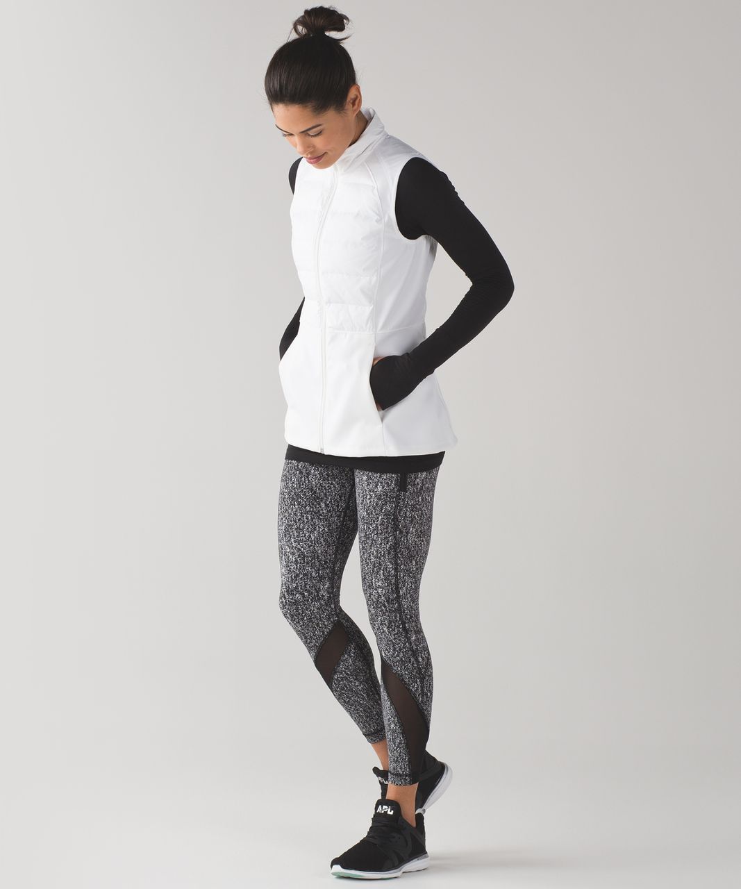 NWT Lululemon Inspire Tight II Lux Arrow Jacquard Battleship Silver 12 8 6  4