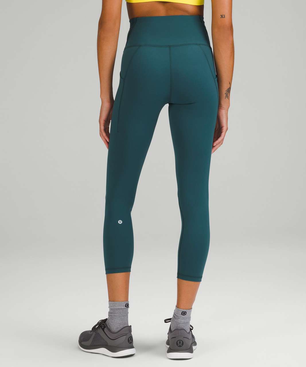 Lululemon Wunder Train High-Rise Crop 23 - Smoked Spruce - lulu fanatics