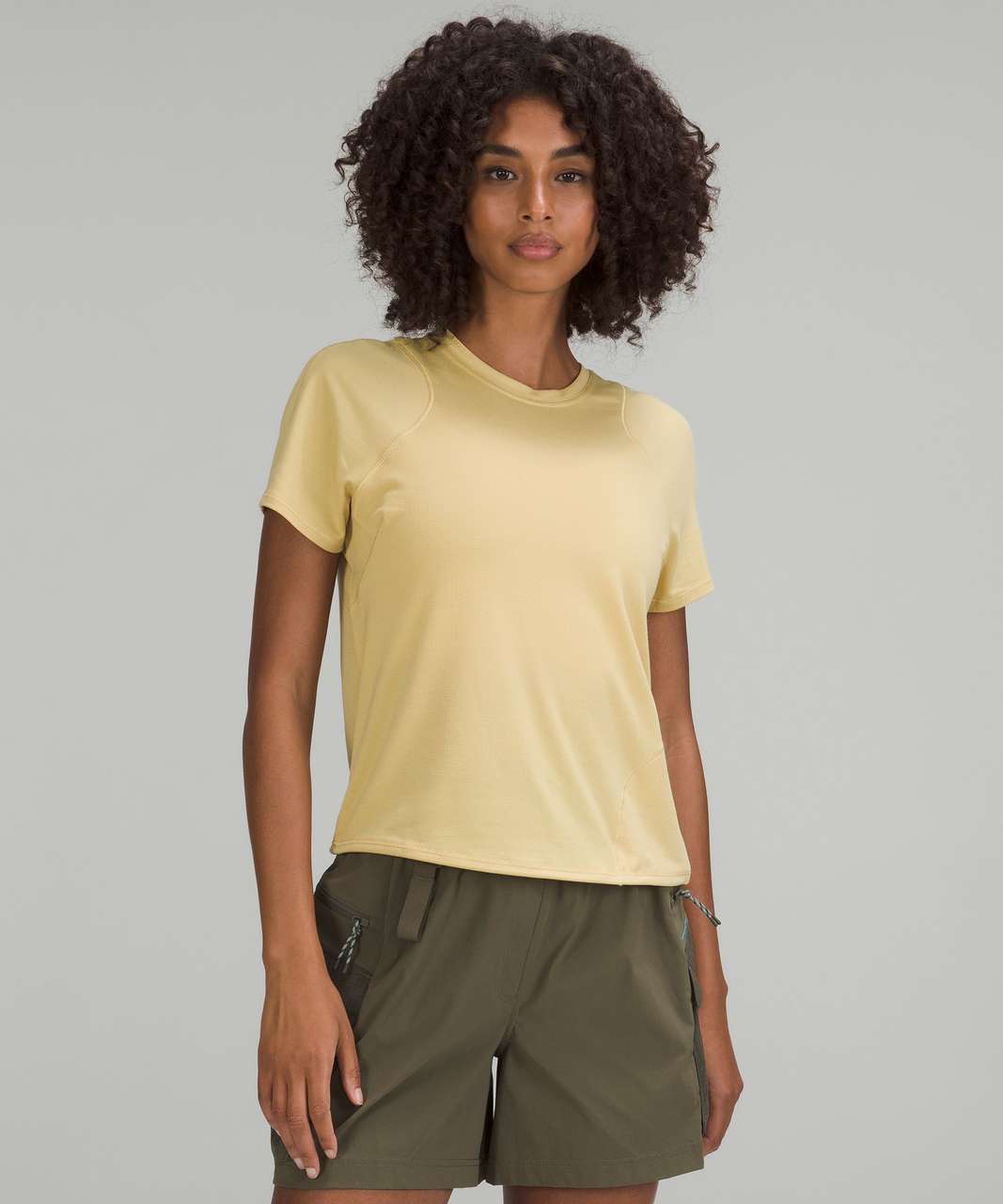 Lululemon Lightweight Cinched Hem Hiking T-Shirt - Golden Sand