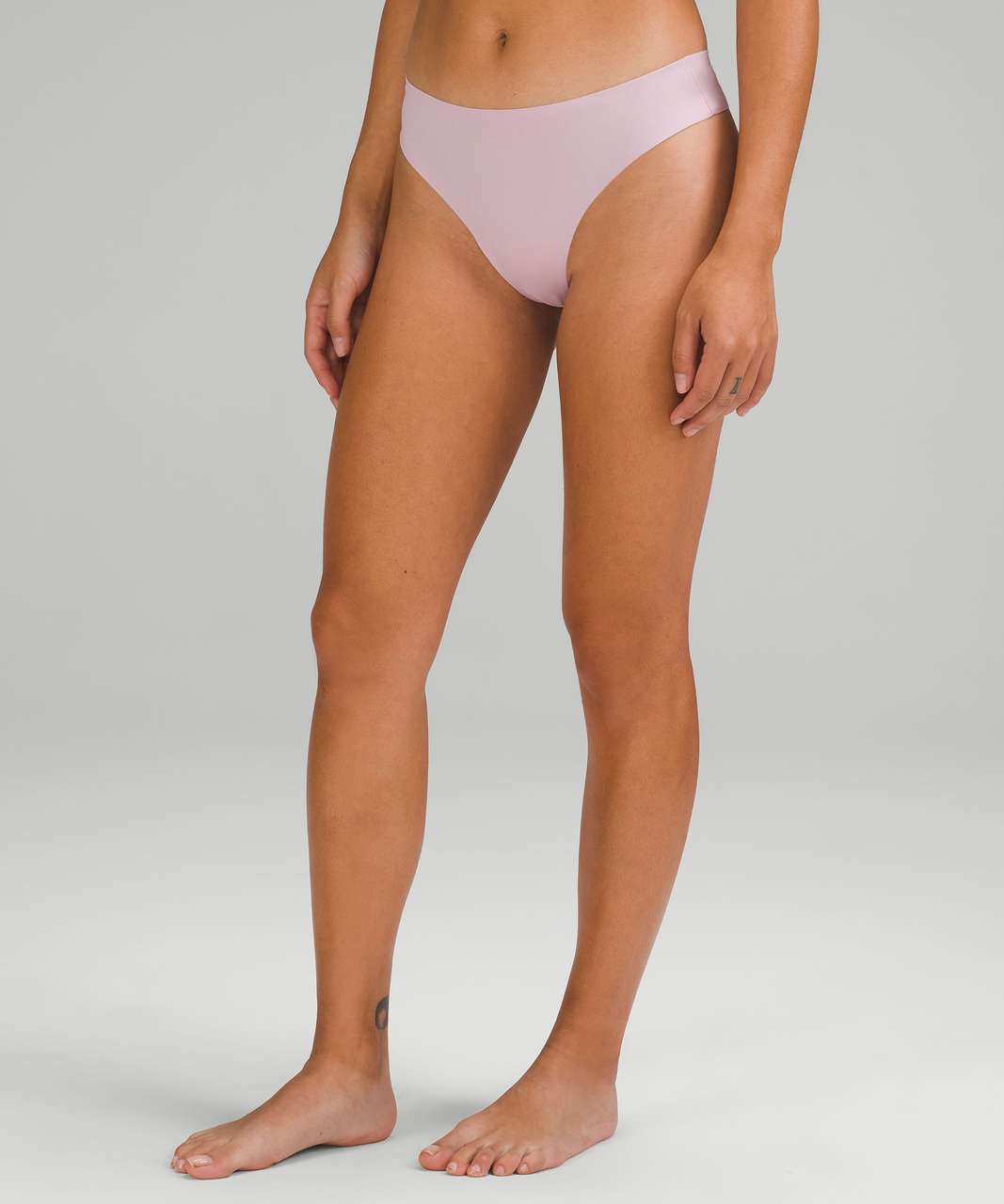 Seamless High Waist Thong Panty - Pink peony