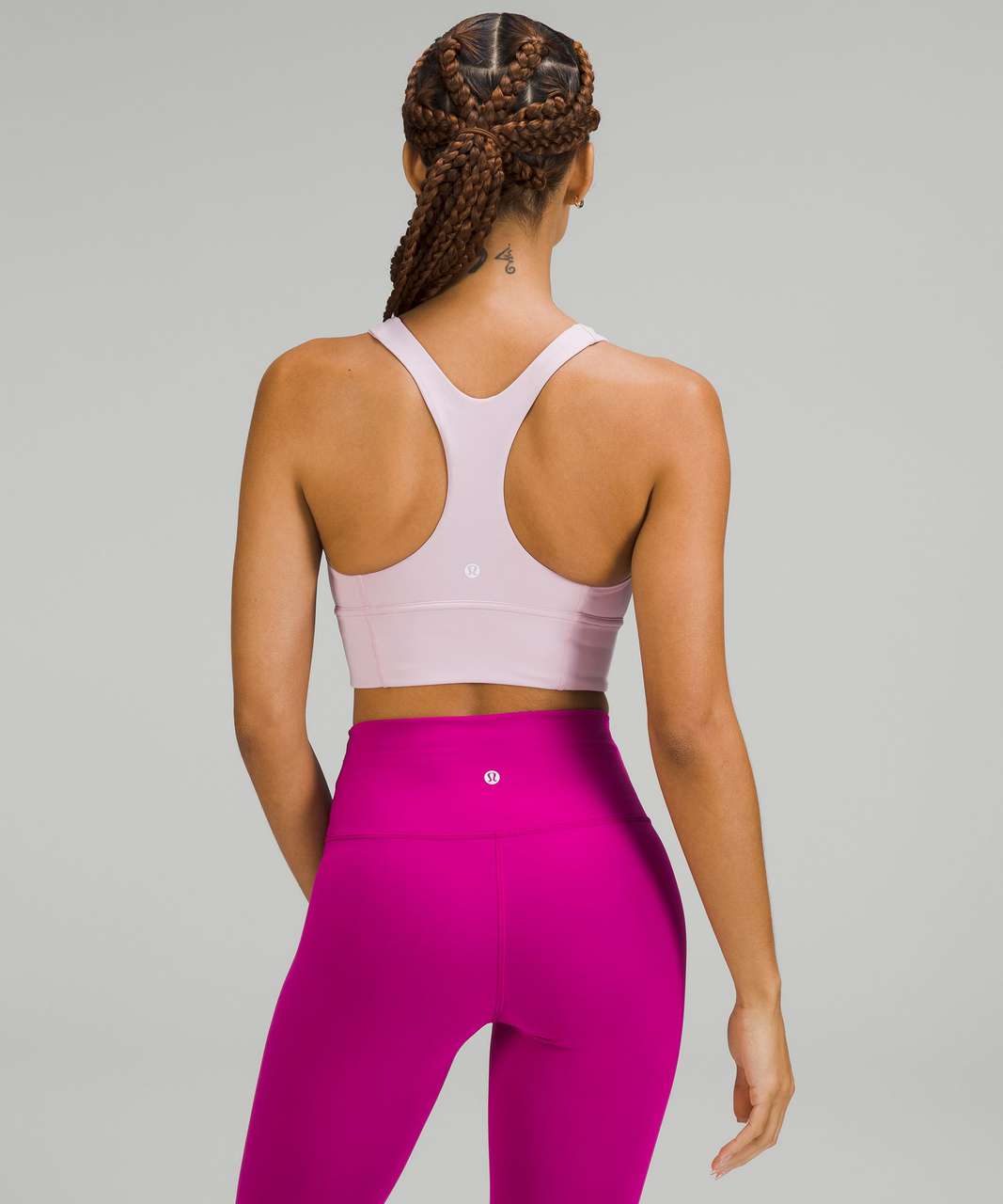 Lululemon Wunder Train Longline Bra *Medium Support, C/D Cup - Pink Peony -  lulu fanatics