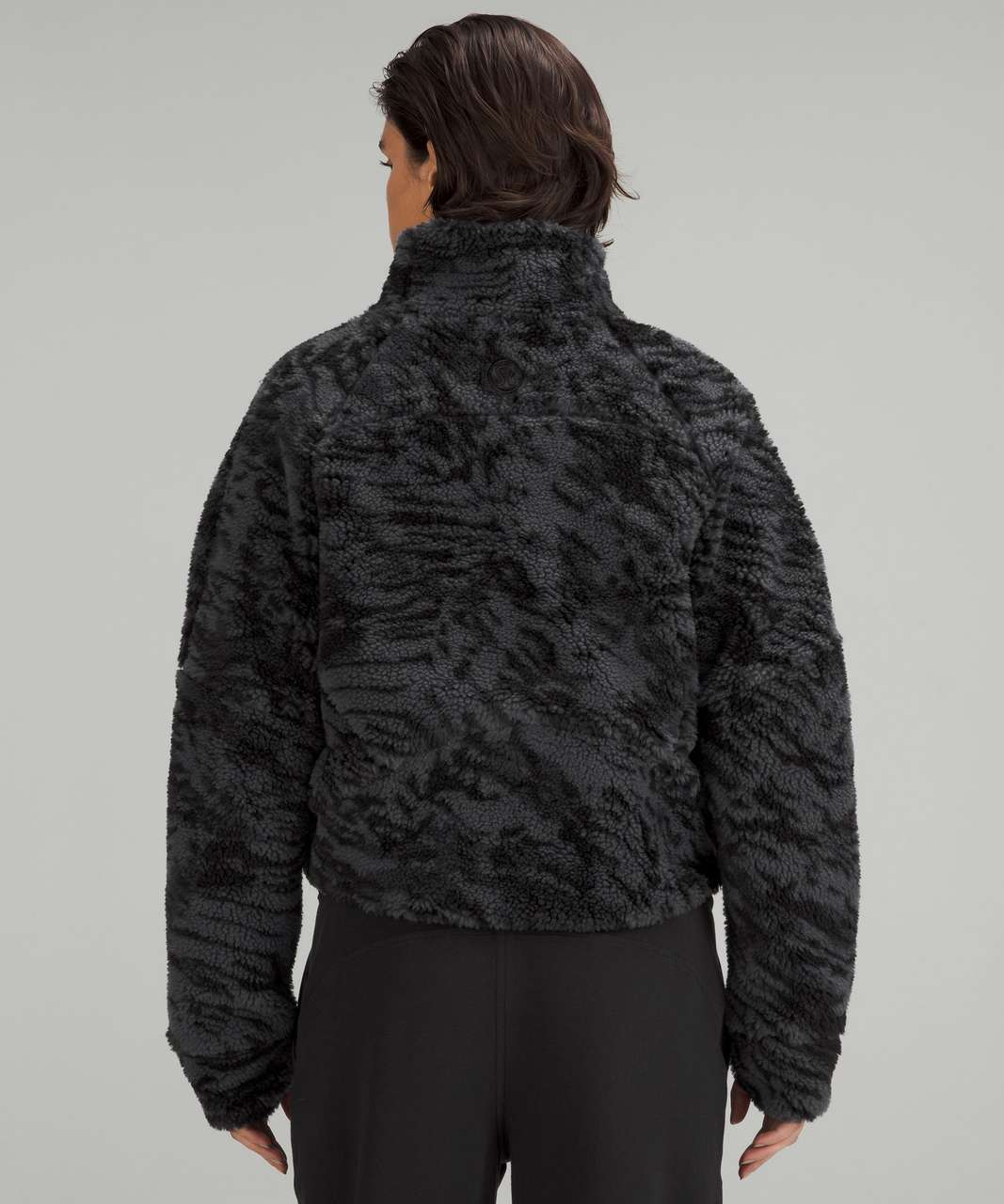 Lululemon Scuba Oversized Fleece Funnel Neck *Jacquard - Liquidize Camo Jacquard Dark Carbon Black