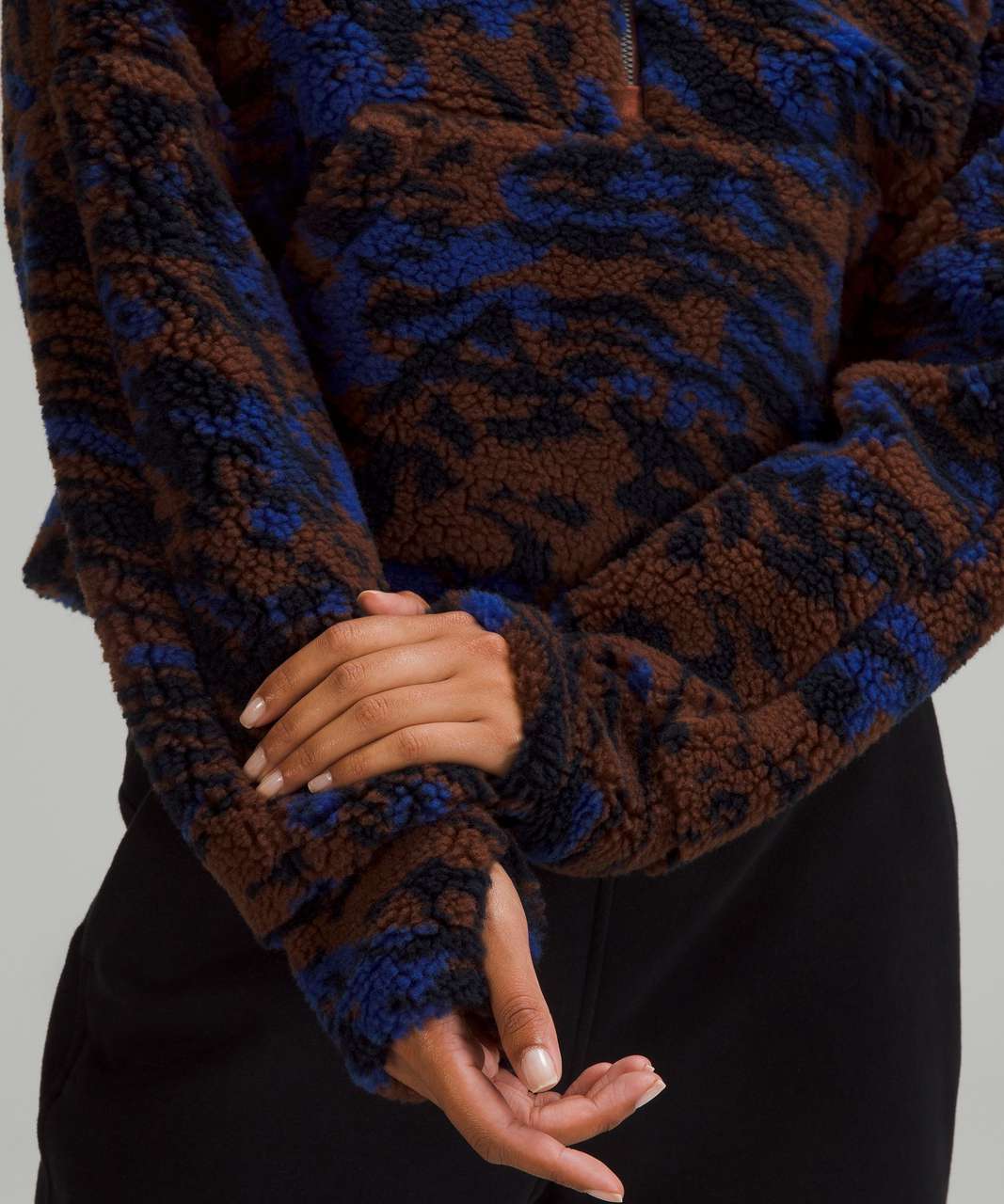 Lululemon Scuba Oversized Fleece Funnel Neck *Jacquard - Liquidize Camo  Jacquard Ancient Copper True Navy - lulu fanatics