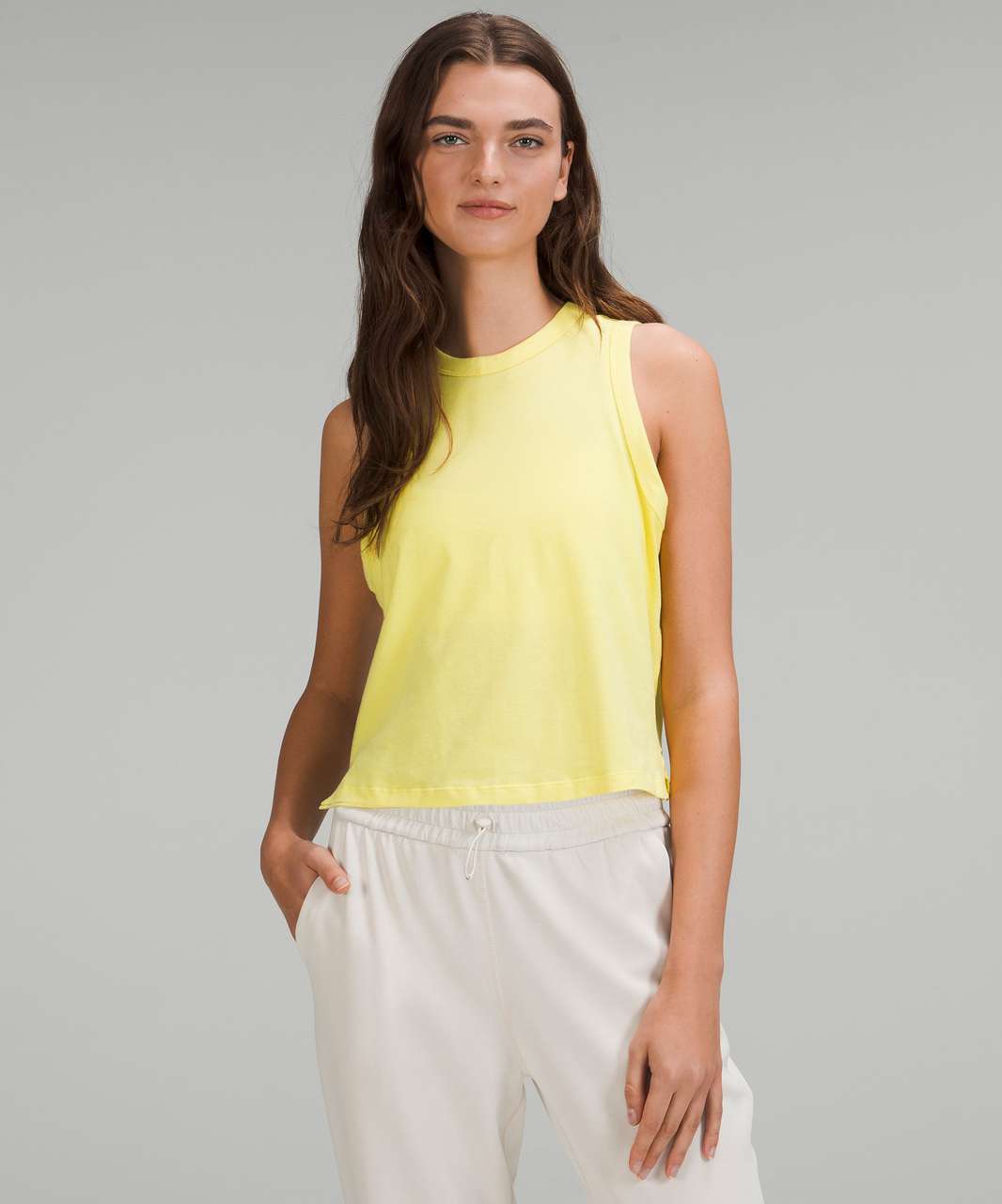 Lululemon Classic-Fit Cotton-Blend Tank Top - Sunlight Yellow