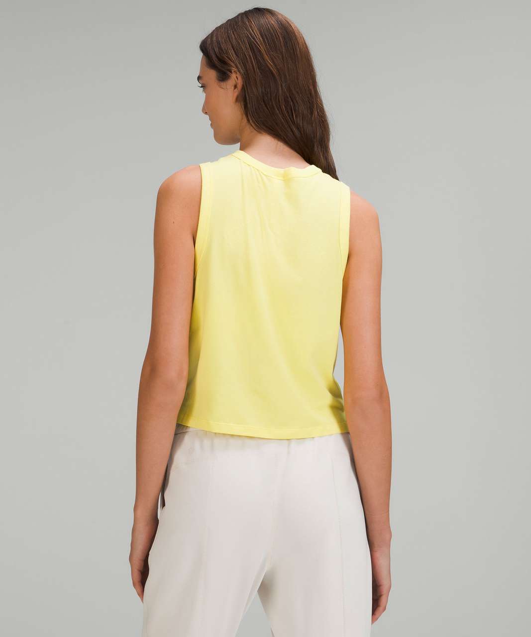 Lululemon Classic-Fit Cotton-Blend Tank Top - Sunlight Yellow - lulu  fanatics