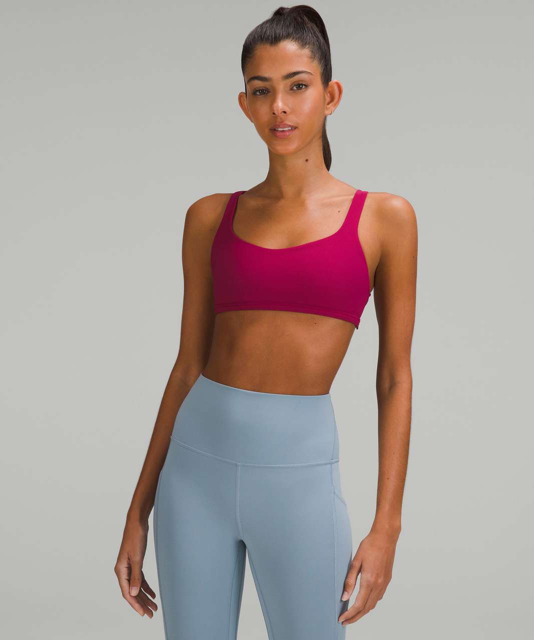 Lululemon Free to Be Ribbed Bra - Wild *Light Support, A/B Cup - Pomegranate