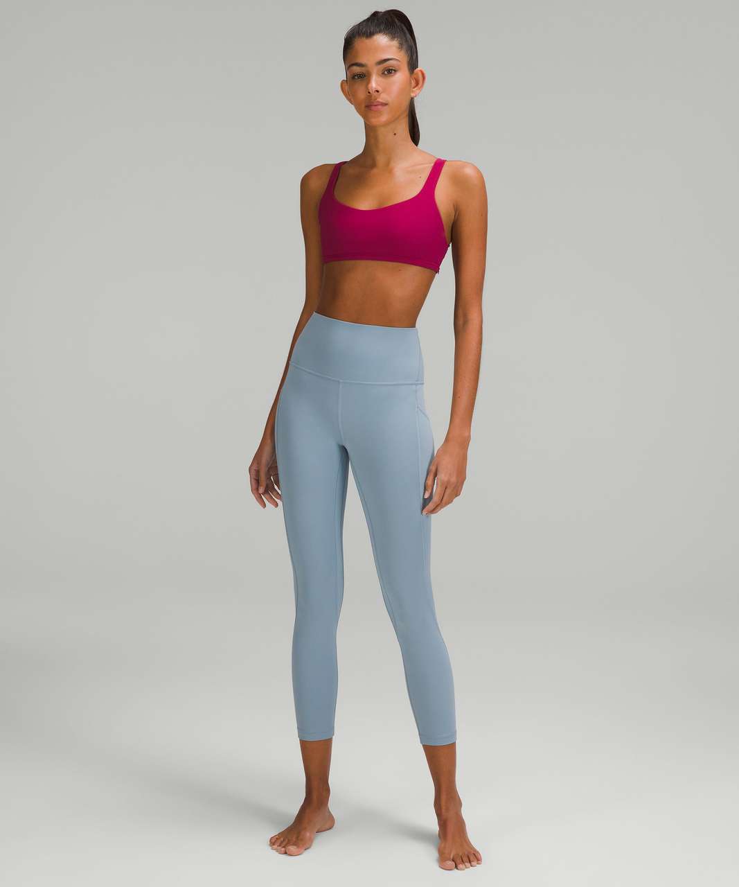 Lululemon Free to Be Ribbed Bra - Wild *Light Support, A/B Cup - Pomegranate