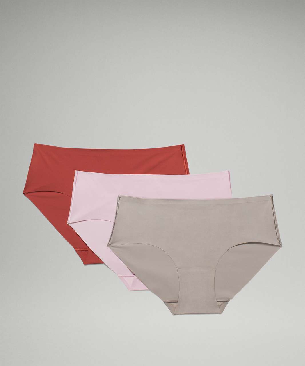 Lululemon InvisiWear Mid-Rise Hipster Underwear 3 Pack - Gull Grey / Pink  Peony / Cayenne - lulu fanatics