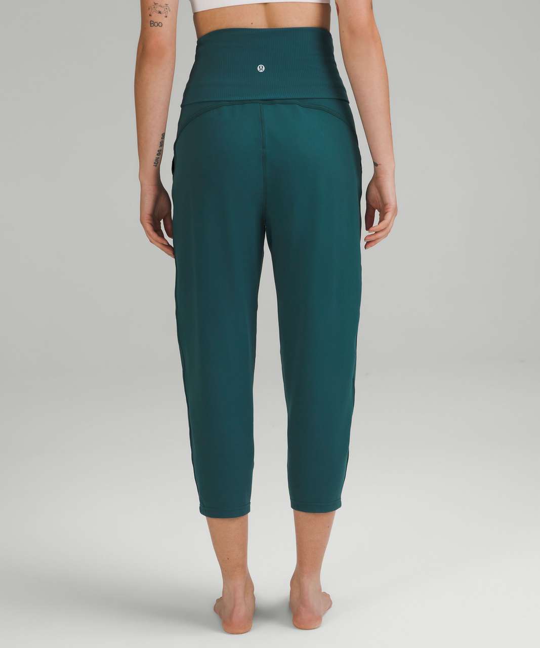 Lululemon Align Ribbed High-Rise Crop 23 - Green Jasper - lulu