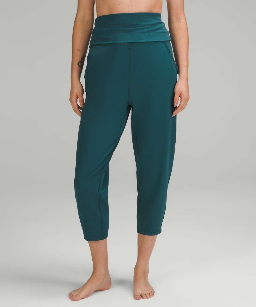 Lululemon Brushed Softstreme Ribbed High-Rise Jogger - Green Jasper - lulu  fanatics