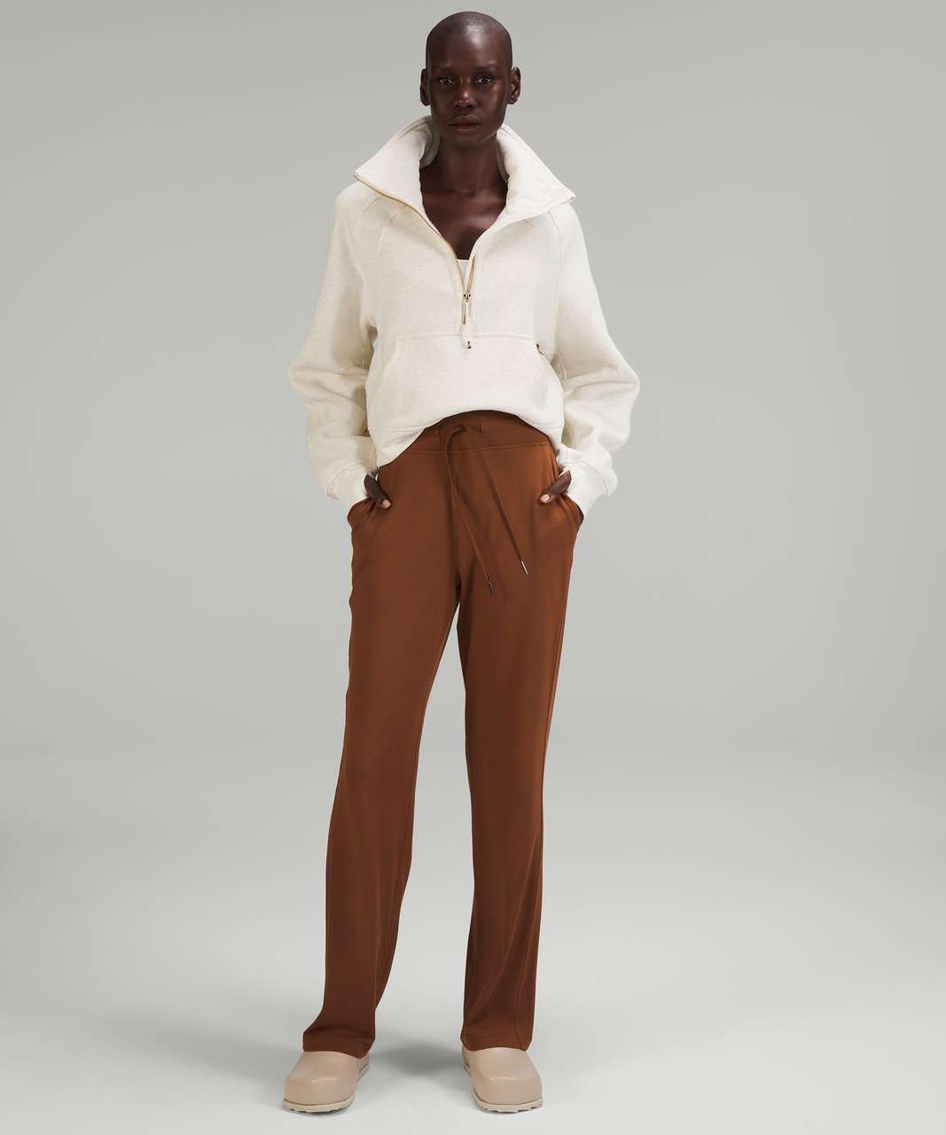 Lululemon Ready to Rulu Straight-Leg High-Rise Pant - Roasted Brown ...