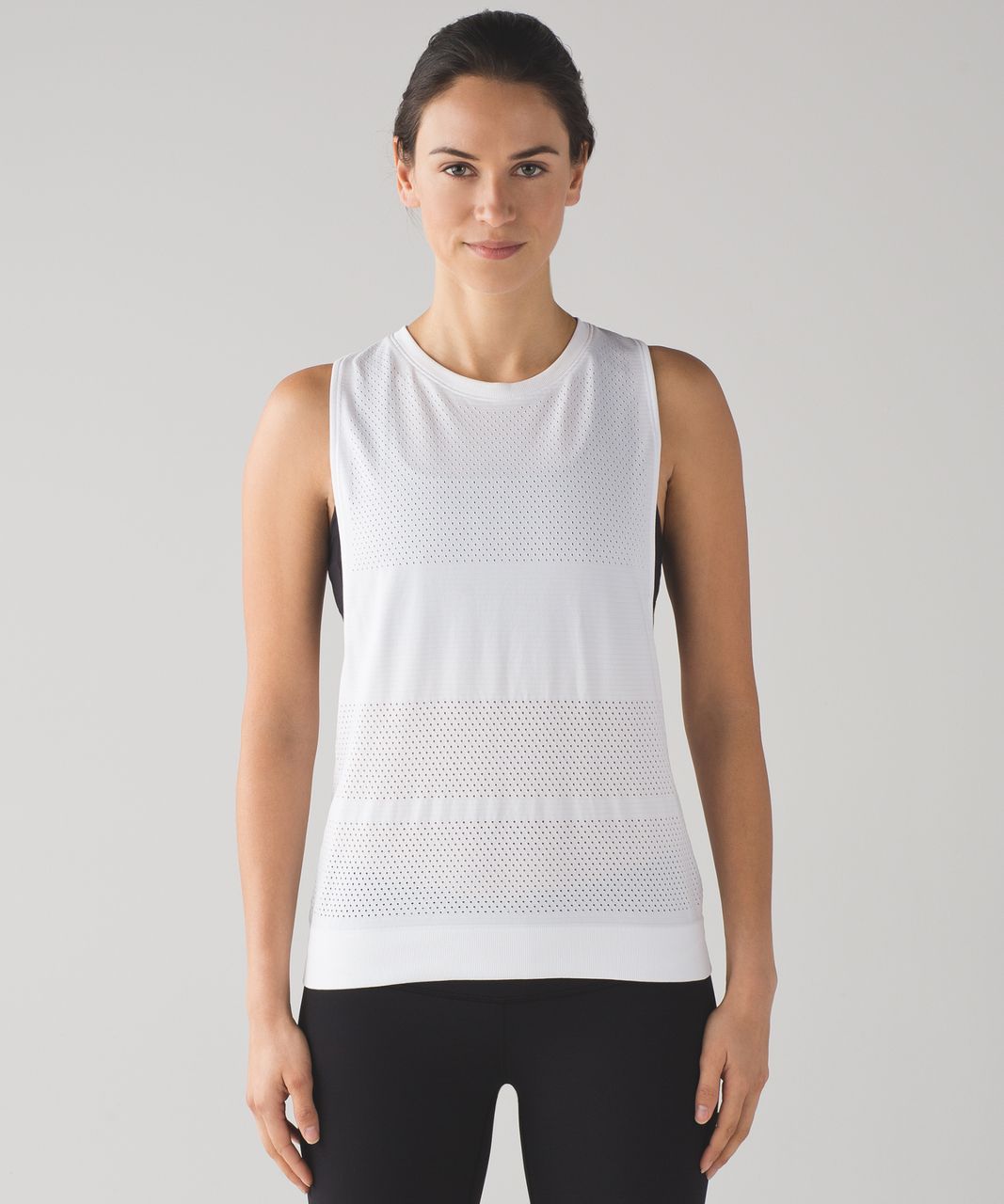 Lululemon Breeze By Muscle Tank - Heathered White