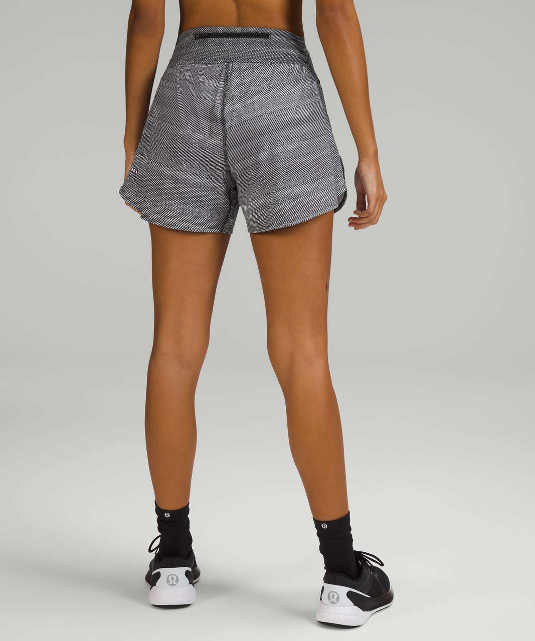 Lululemon Limited Edition Nulux Waist High-Rise Running Short 4" - Time Warp Alpine White Black