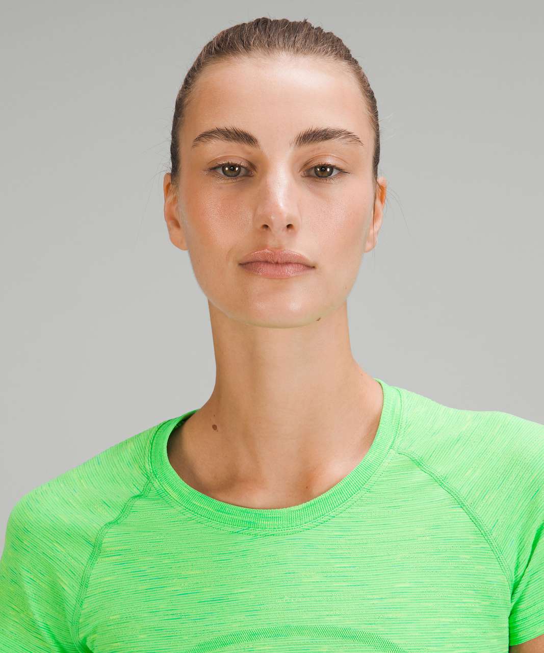 Lululemon Limited Edition Swiftly Tech Short Sleeve Shirt *Race Length - Chroma Check Scream Green / Chroma Scream Green