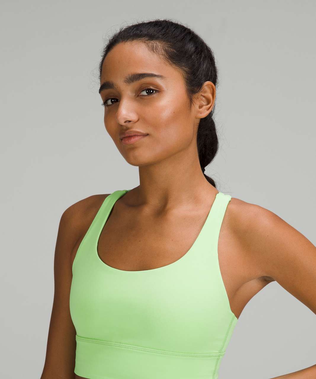 Lululemon Limited Edition Energy Longline Bra *Medium Support, B–D Cups - Scream Green Light