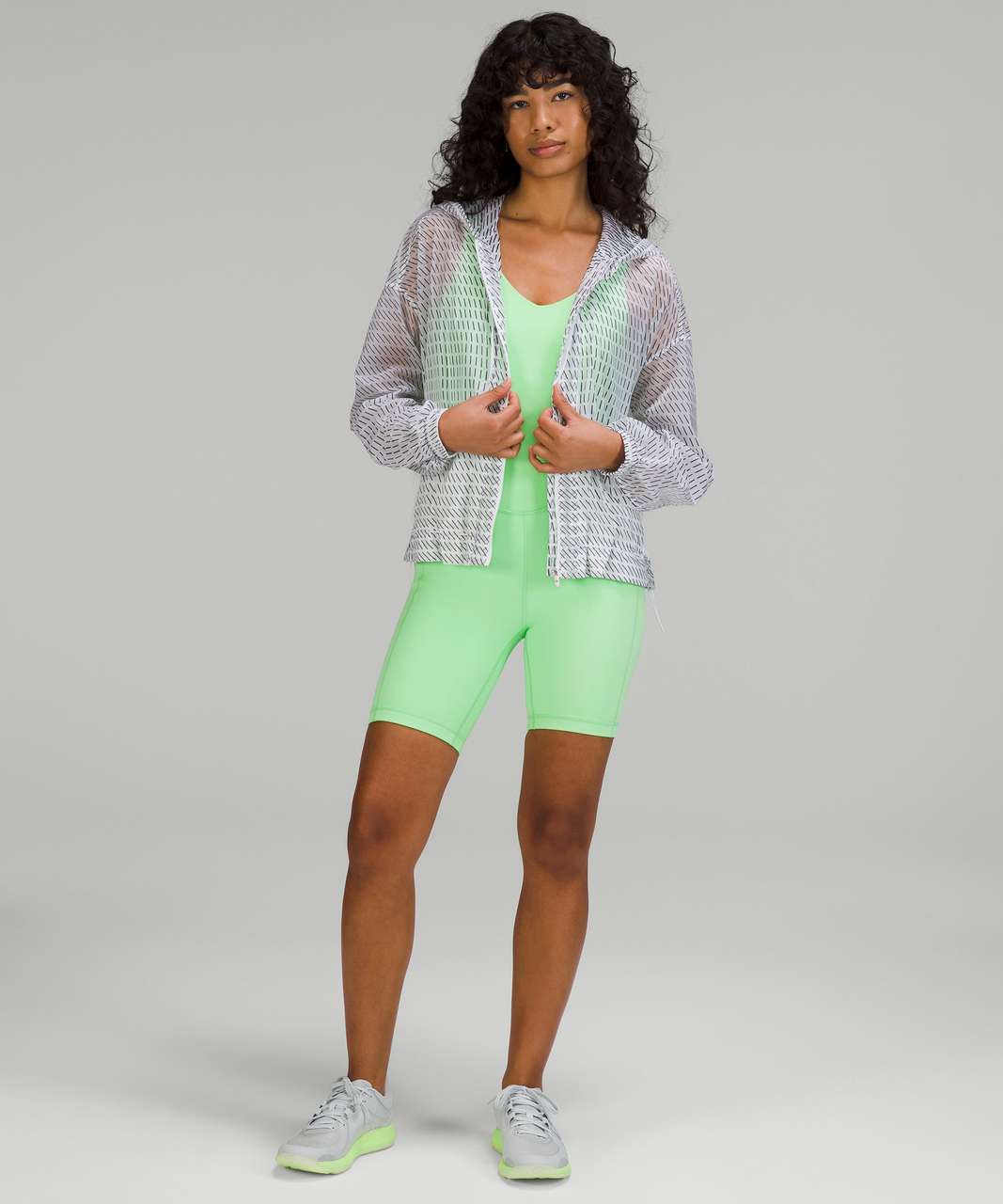 Lululemon Find Your Flock Jacket - Time Warp Flock White Black