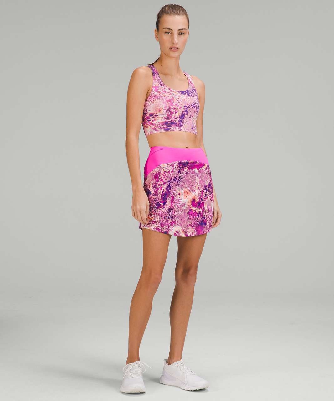 Lululemon Limited Edition Swift High-Rise Long Running Skirt - Anticipation Pink Multi / Pow Pink