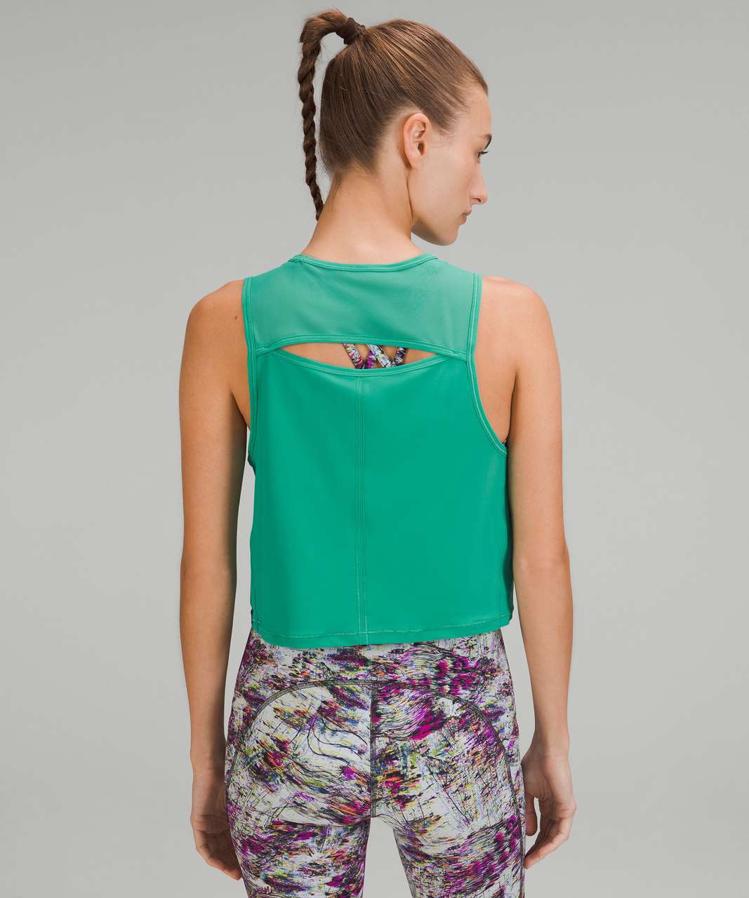 Lululemon Limited Edition Sculpt Cropped Tank Top - Maldives Green