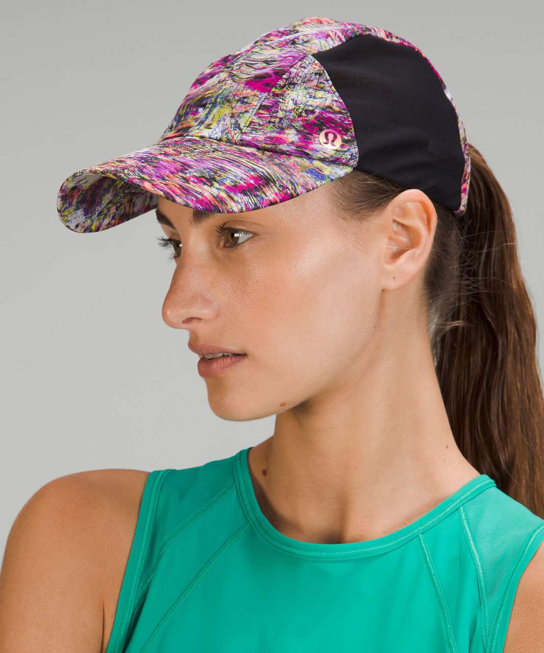 Lululemon Fast and Free Womens Running Hat Special Edition *Elite - Firework Floral Multi / Black