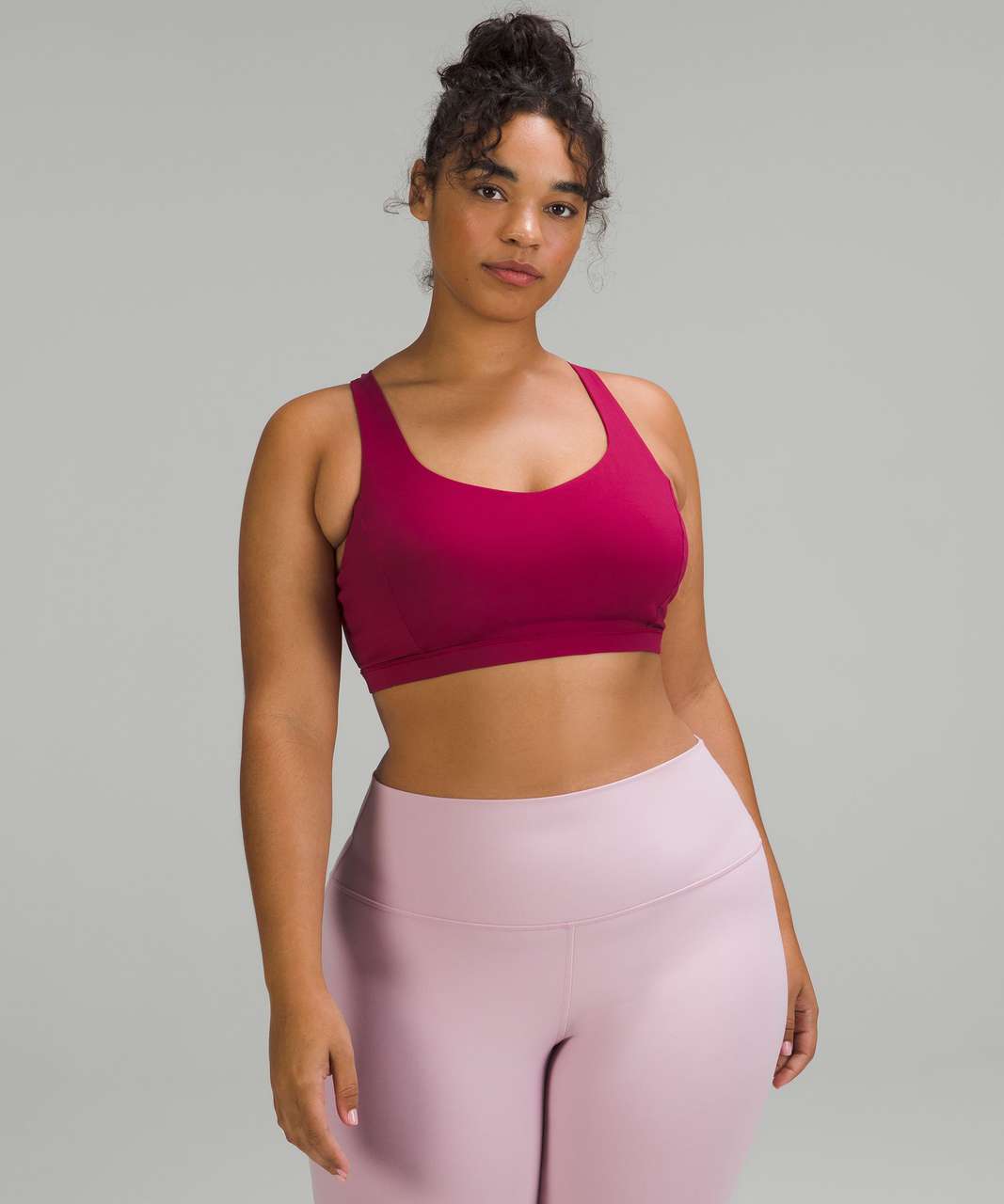 Lululemon Free to Be Serene Jacquard Bra *Light Support, C/D Cup - Pink  Peony - lulu fanatics