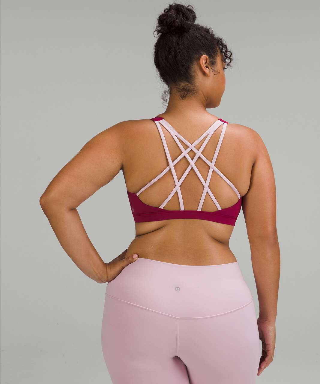 BACK Sports bra - strong support POMEGRANATE