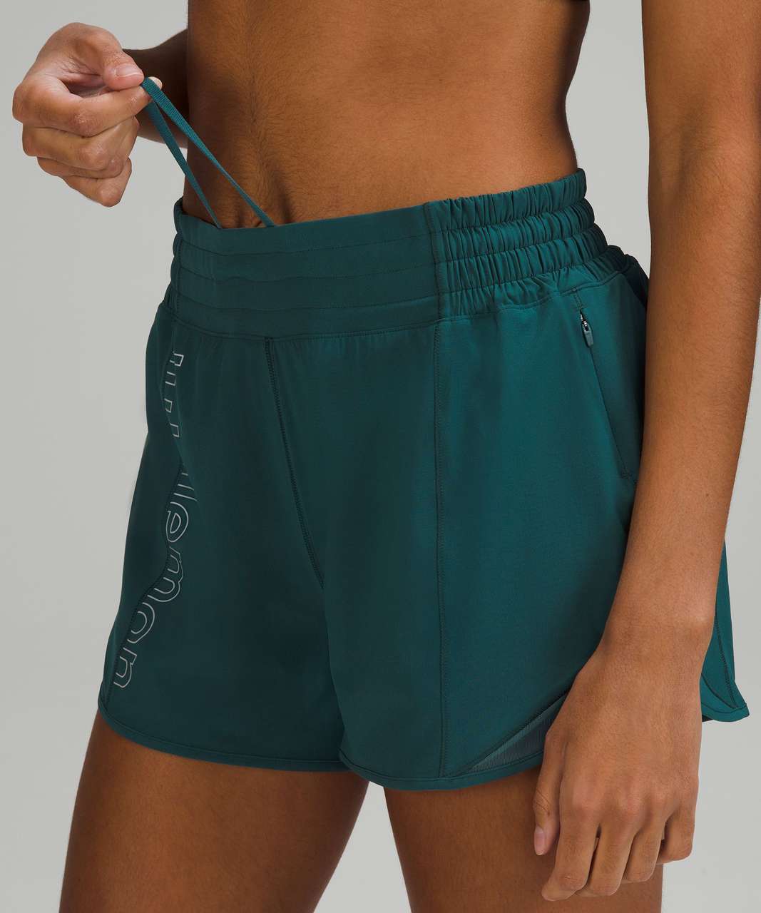 Lululemon Hotty Hot High-Rise Lined Short 4 *Graphic - Green