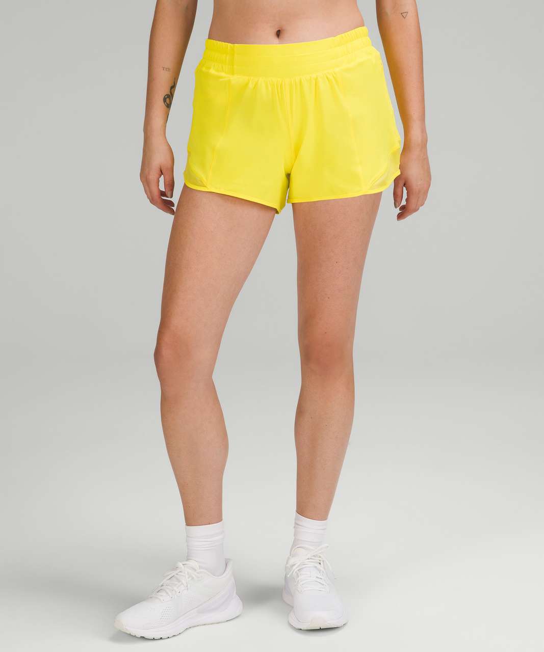 Lululemon Hotty Hot Low-Rise Lined Short 4 - Maize Yellow - lulu fanatics