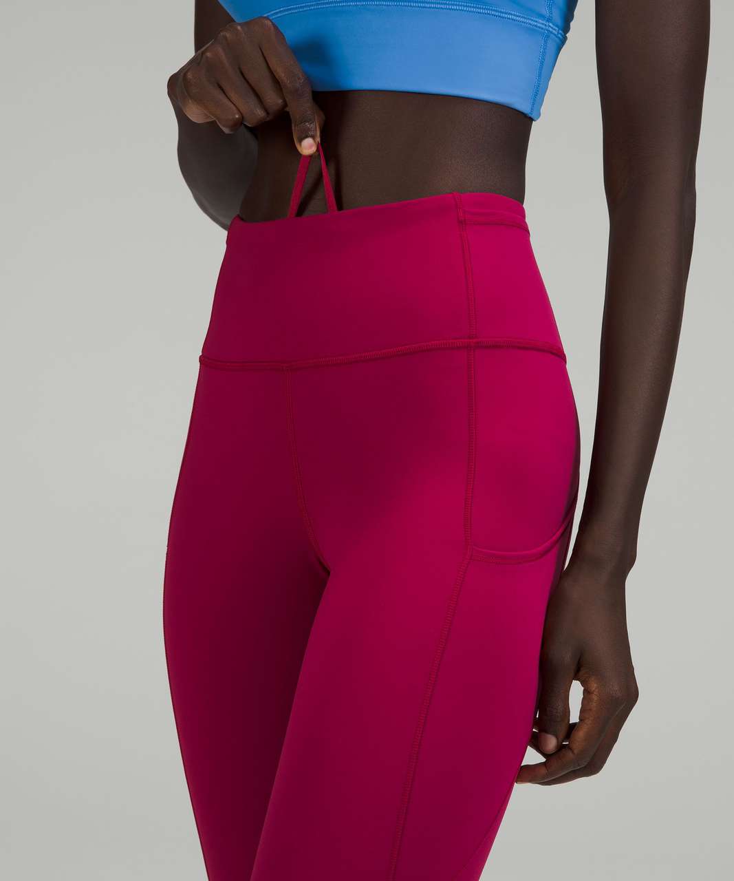 Lululemon Fast and Free High-Rise Crop 19" - Pomegranate