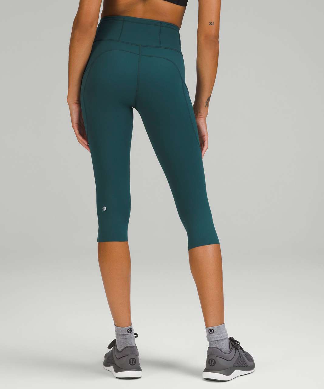 Lululemon Fast and Free High-Rise Crop 19 - Green Jasper - lulu fanatics