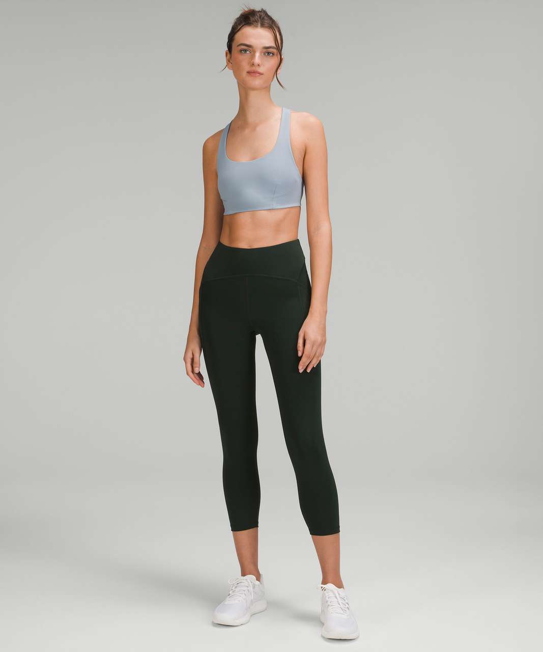 Lululemon Power Thru High-Rise Crop 23 - Rainforest Green - lulu fanatics