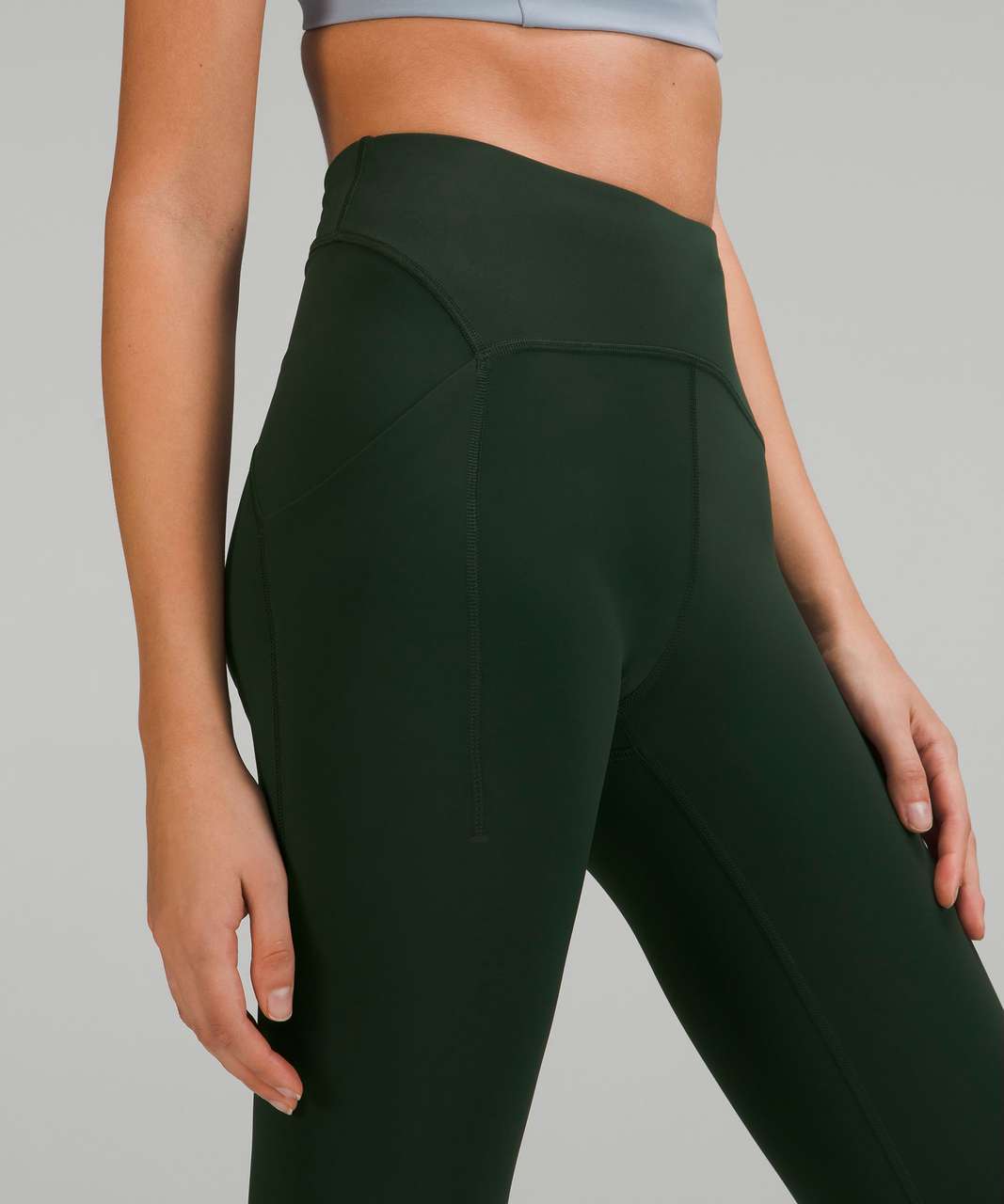 Lululemon Time to Sweat High Rise Crop Dark Forest Green Size 12